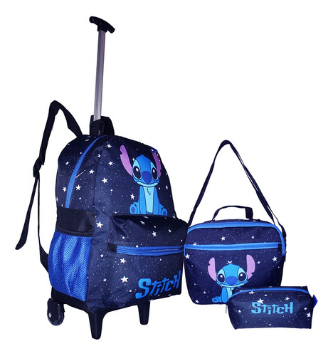 Kit Mochila Lilo Stitch Filme Juvenil Rodinhas Meninas Cl1 