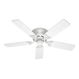 Hunter 53069, Ventilador De Techo De Perfil Bajo Iii Blanco 