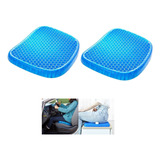 Pack X2 Cojin Gel Almohada Gel Silicona Asiento Lumbar Coxi