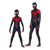 Traje Para Spiderman Miles Morales Cosplay Adultos