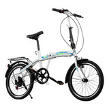 Bicicleta Plegable Retro Vintage R20 7 Velocidades Aluminio Modelo Dpbppl010000 Color Blanco Xtreme Life