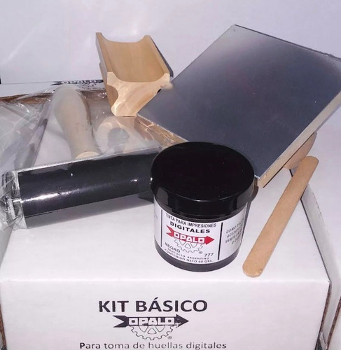 Kit Tinta Para Fichaje Huellas Digitales Dactilares Opalo