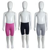 3 Shorts Escolar Menina Bermuda Legging Malha Várias Cores