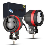 Faros Auxiliares 120w Lupa Led Bicolor Spot Luz Alta Calidad