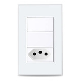 Interruptor Inteligente 2 Teclas Zigbee E 1 Tomada 20a Tuya