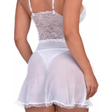 Lingerie Transparente Curta Sem Bojo Camisola Envio Imediato