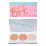 Paleta De Contorno Blush Iluminador Bff Vizzela Melhor Preço