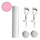 Kit Varão Varal Simples 2 M Inteiro 19mm Para Cortina Cores Cor Rosa