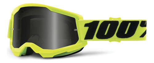 Goggles Motocross 100% Original Strata 2 Sand Amarillo Smoke
