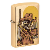 Encendedor Zippo 48519 Wild West Skeleton Design Garantia