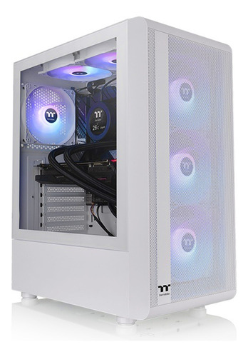 Gabinete Gamer Thermaltake S200 Tg Snow Argb 3x Fan 120mm Pc