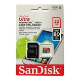 Memoria Micro Sd 32gb Sandisk Ultra Clase 10 Android Cel 