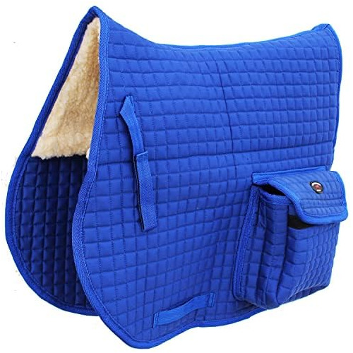 Horse English Quilted Faux Fur All-purpose Saddle Pad P...