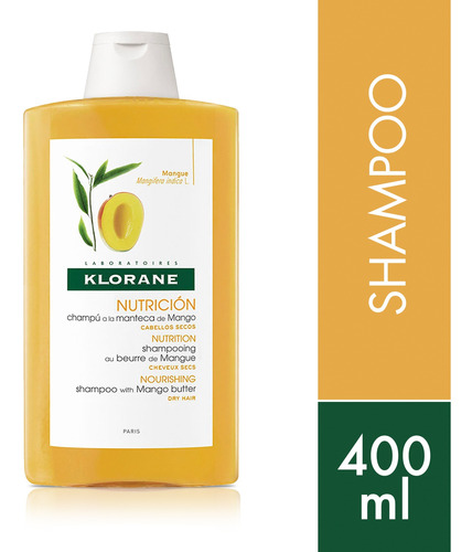 Klorane Shampoo Mango Cabellos Secos Deteriorados X 400ml