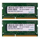 Kit De Memorias Ddr3 Apacer 4gb (2 X 2gb) Pc3-10600s 1333mhz