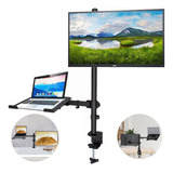 Soporte De Monitor Doble Para Pantalla Y Laptop Ergonomica