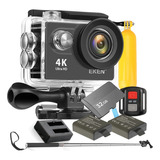 Câmera Eken H9r 4k + 32gb + Bastão + Flutuante + 2 Baterias