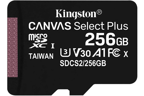 Memoria Microsd Kingston Canvas Select Plus 256gb 100mb/s