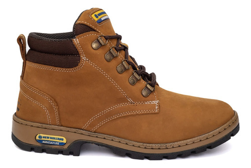 Bota Coturno New Agriculture Couro Nobuck + Palmilha Gel