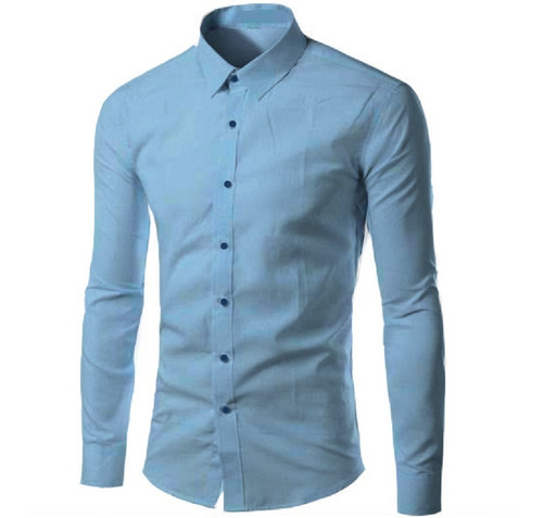 Camisa Social Manga Longa Luxo Slim Fit Microleve Não Amassa