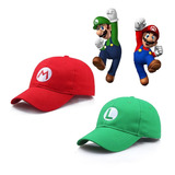 Bone Aba Curva Dad Hat Super Mario Bros Luigi Vermelho Verde