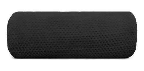 Manta Flannel Microfibra Pollo Casal 1,80m X 2,20m - Preto
