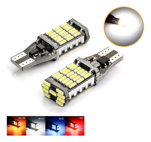 2 Foco Pellizco Revertir Canbus T15 No Error 45 Led 4014 Smd