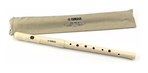 Flauta Doce Yamaha Pífaro Creme Yrf-21 Id Original + Bag +nf