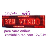 Letreiro Painel Led Digital 70x20 Indoor 12v/24v Wifi-app