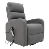 Sillon De Masaje Electrico Reposet Reclinable Tapiz Tela Color Gris