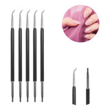 5 Desencravador Manicure De Unha Inox Silicone Profissional