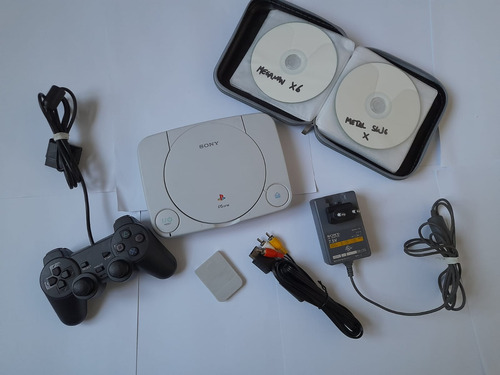 Psone Play Station 1 Ps1 + 24 Juegos + Control Y Cables