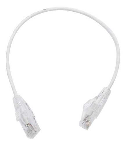 Cable De Parcheo Slim Utp Cat6 Blanco 30 Cm 28 Awg