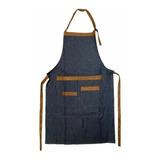 Delantal Jean Cocina De Cuero Eco Parrillero Hombre Mujer