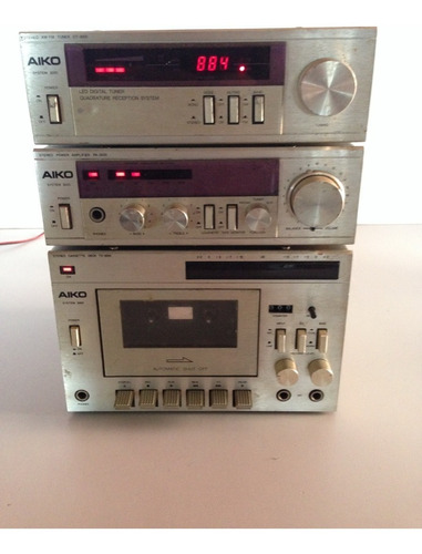 Mini System Aiko 3000 Tape Tuner Amplificador Funciona  Leia