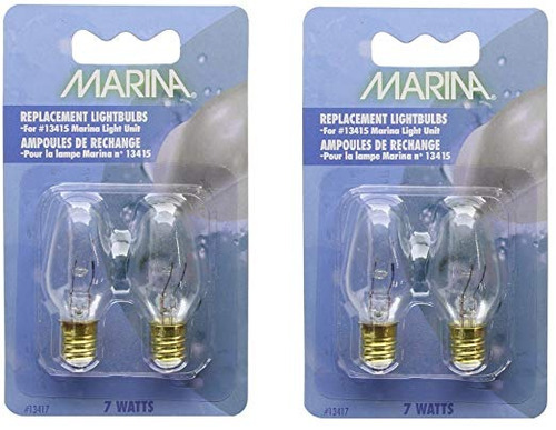 Marina Clear Luz Del Acuario Bulbos, 7 Vatios, 120 Voltios -