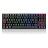 Teclado Redragon Kumara Pro Rgb Sem Fio Preto Switch Blue