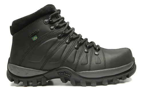 Bota De Segurança Cano Alto Macboot C.a0001 Preto Emborracha | Parcelamento sem juros
