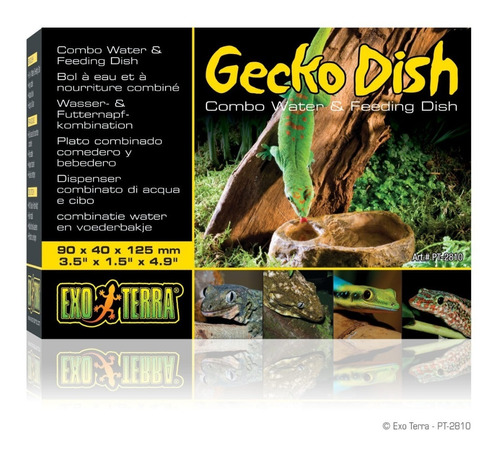 Comedero/ Bebedero Gecko Dish  Para Reptiles P/insectos  