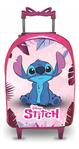 Mochila Escolar Infantil Rodinha - Menina - Stitch