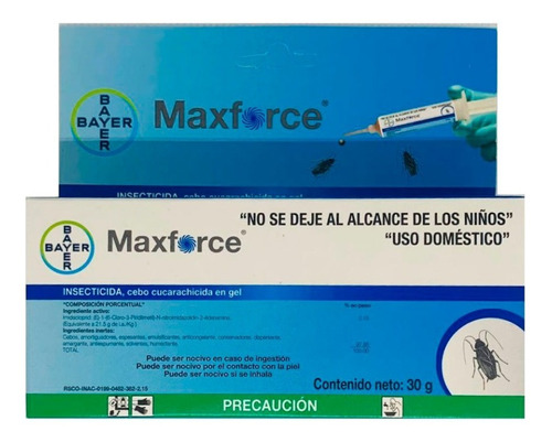 Max Force Gel Bayer 30 Gr Mata Cucarachas Maxforce - Nuevo Original Sellado