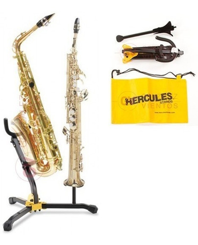 Pie Hercules Ds533bb Saxo Alto / Tenor Y Saxo Soprano Funda