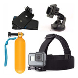 Kit De Acessórios P/ Go Pro Cabeça Clip Boia Bastao Ventosa