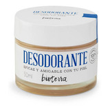 Desodorante Natural En Crema 50ml Cosmética Natural Bioterra Fragancia Geranio, Sándalo Y Limón