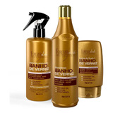 Kit Reconstrução Brilho Banho De Verniz Forever Liss 940ml