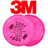 Par Filtros 3m 2091 P100 Para Mascarilla 6200 6300 6800