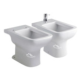 Inodoro Corto + Bidet Ferrum Trento Iecmj Bel1j