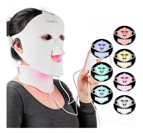 Máscara De Belleza Terapia Facial Con Luz Led De 7 Colores