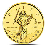 Moneda Gibraltar Lady Justice De Oro 1/10 Onz. Ley .9999