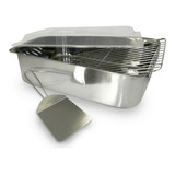 Asador De Acero Inoxidable Excelsteel, 4 Piezas.